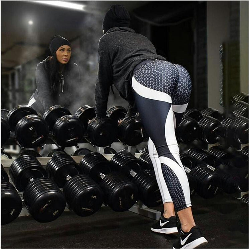 Women s Mesh Pattern Print Leggings